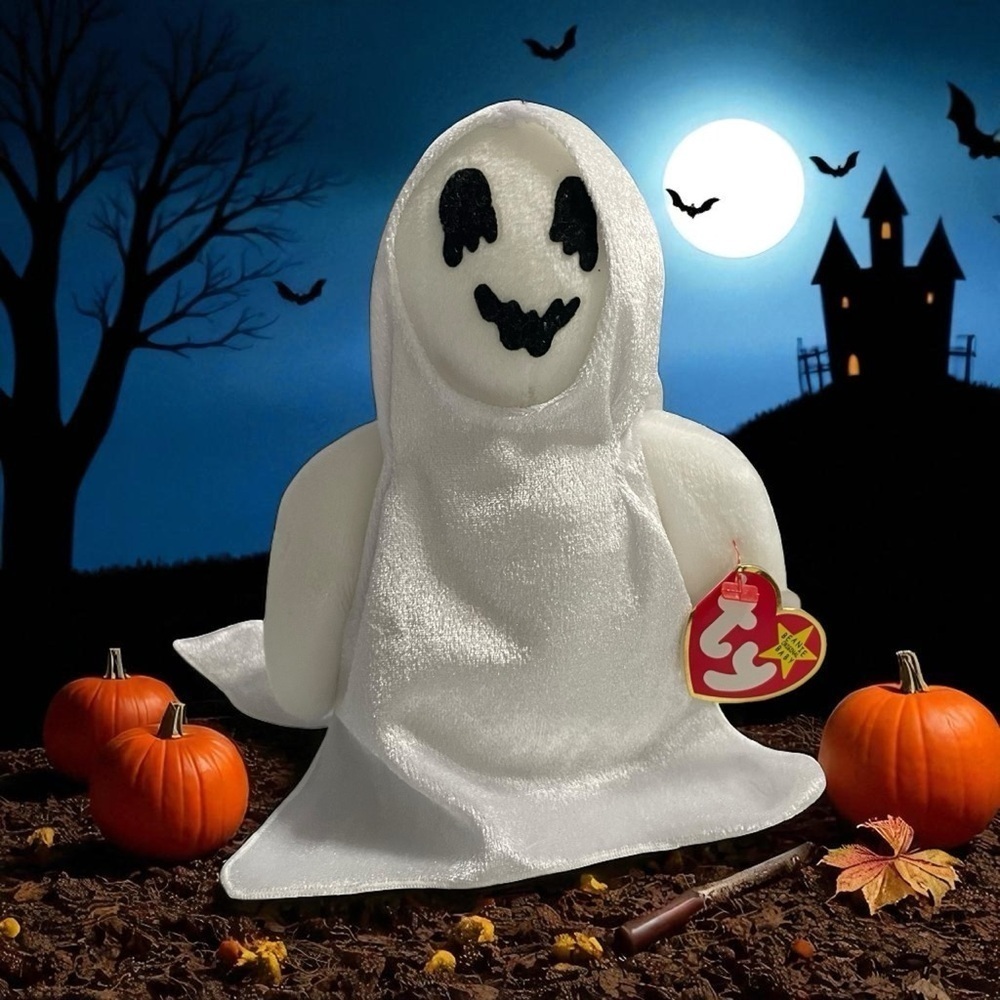 TY Beanie Babies “Sheets” Ghost 1999 Halloween Plush – Retired MWMT - Picture 1 of 14